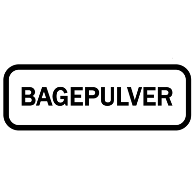 Sticker - Bagepulver, krukke sticker