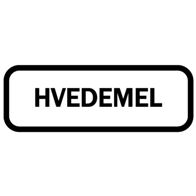 Sticker - Hvedemel,  krukke sticker