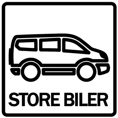 Sticker - Store biler