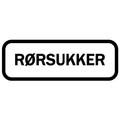 Sticker - Rørsukker, krukke sticker