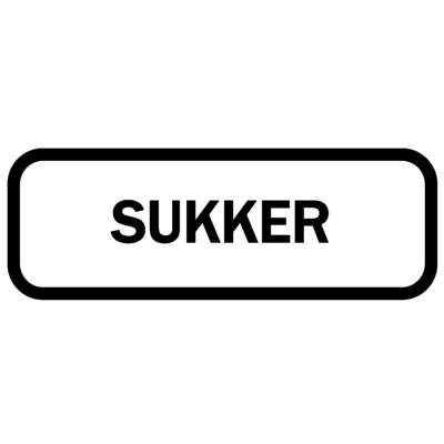 Sticker - Sukker, krukke sticker