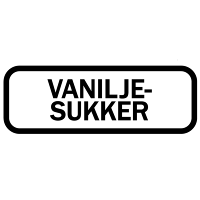 Sticker - Vaniljesukker, krukke sticker